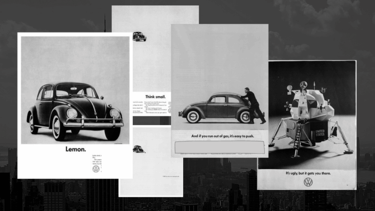 Imágenes de la campaña "Think Small" de Volkswagen